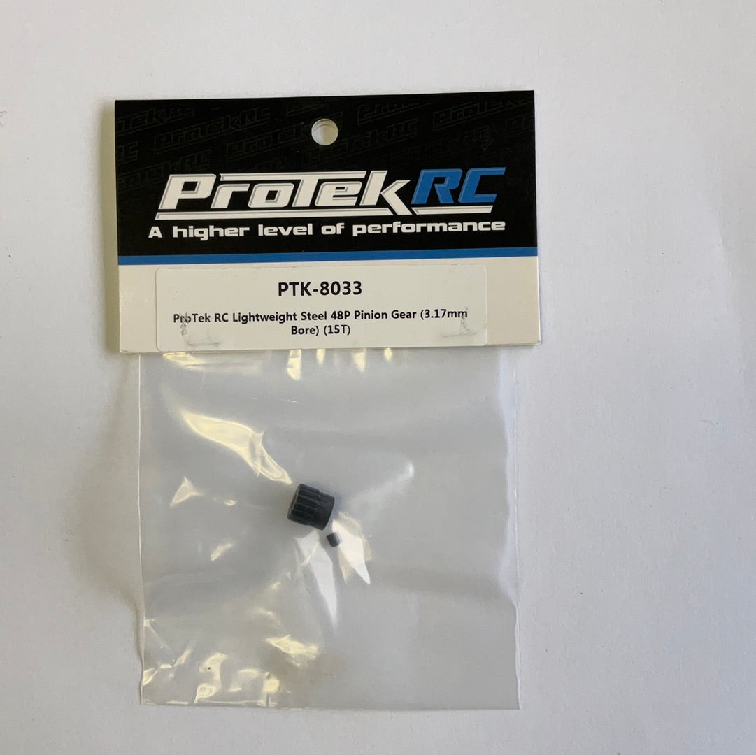 ProTek RC Lightweight Steel 48P Pinion Gear (3.17mm Bore) (15T)