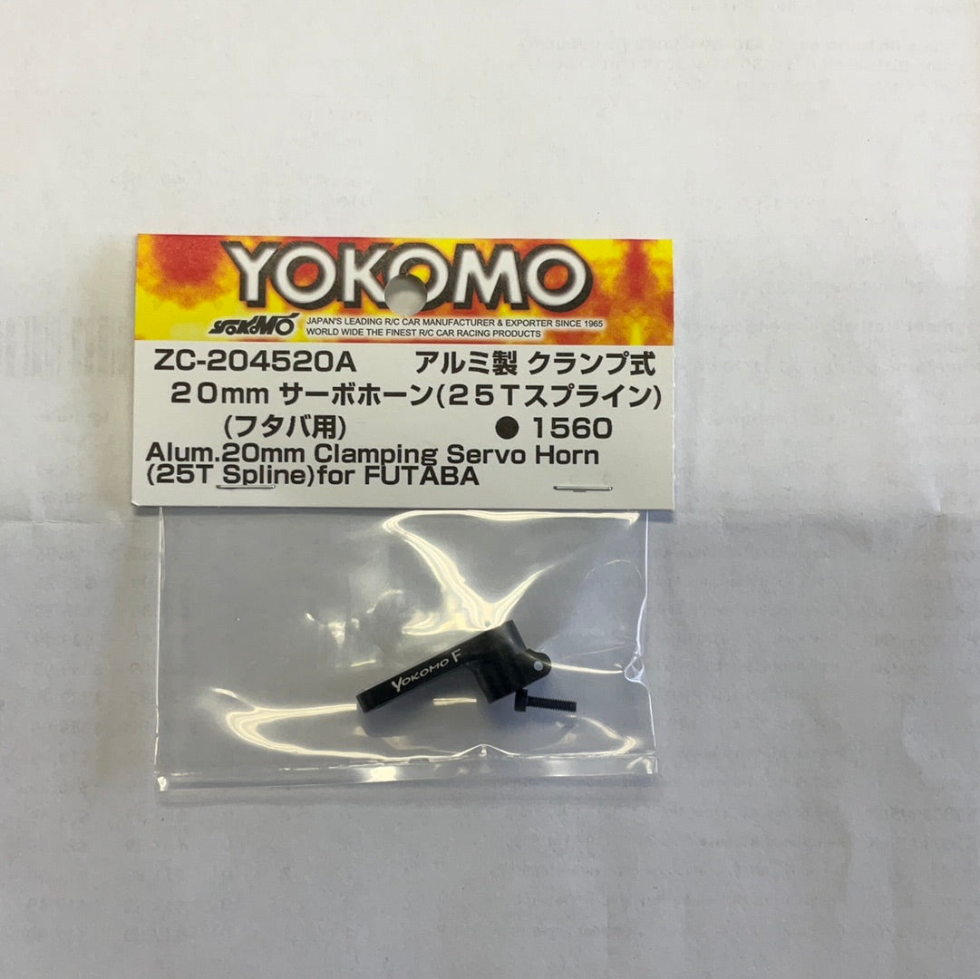 Yokomo 20mm Aluminum Clamping Servo Horn (25T-ProTek/Futaba)