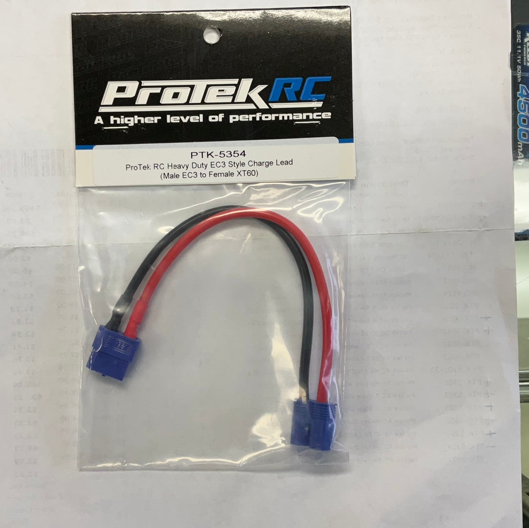 ProTek RC Heavy Duty EC3 Style Charge Lead (Male EC3 to Female XT60)