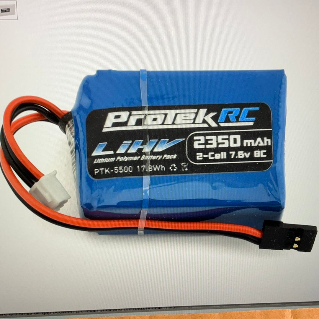 ProTek RC HV LiPo Receiver Battery Pack (HB/TLR 8IGHT) (7.6V/2350mAh) (w/Balancer Plug)
