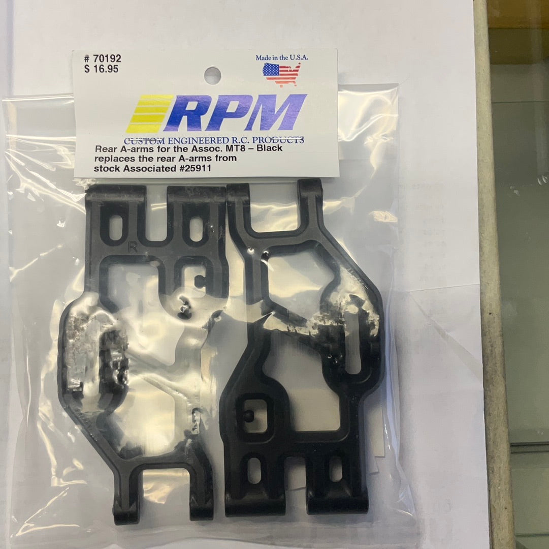 RPM Associated MT8 Rear A-Arms (Black)