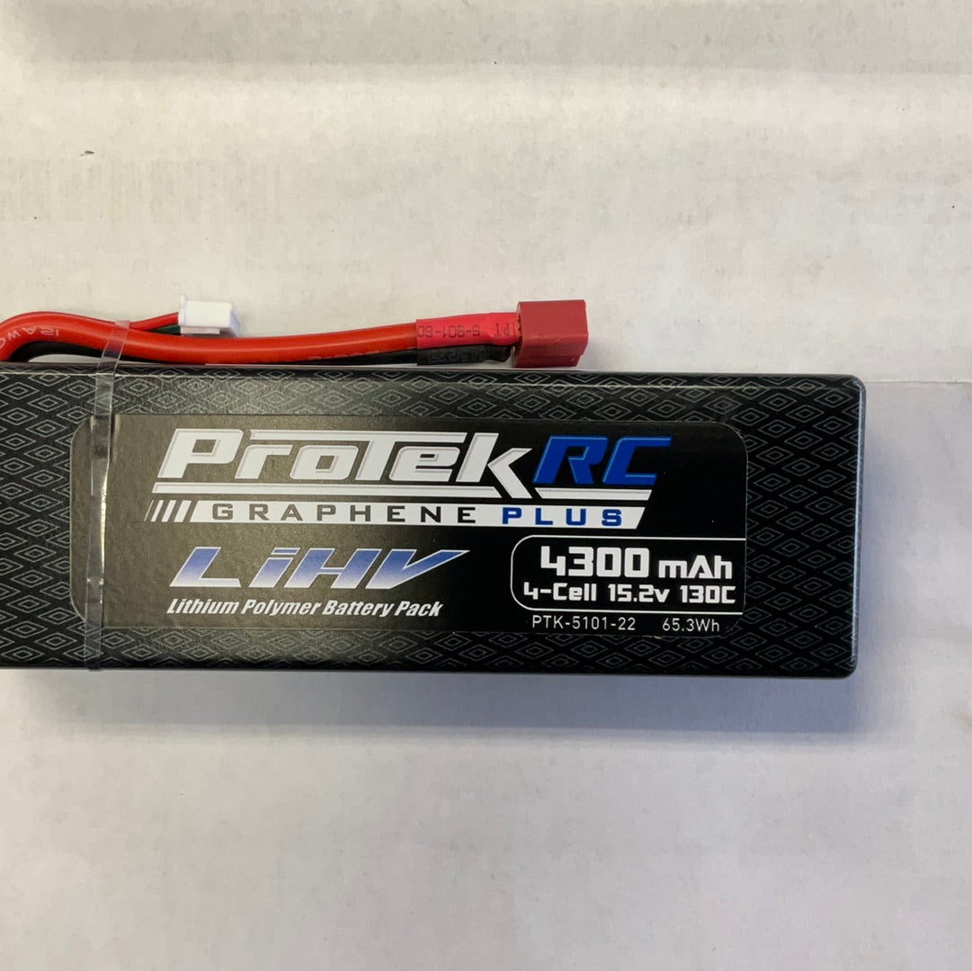 ProTek RC 4S 130C Low IR Si-Graphene + HV LCG LiPo Battery (15.2V/4300mAh) w/T-Style Connector (ROAR Approved)