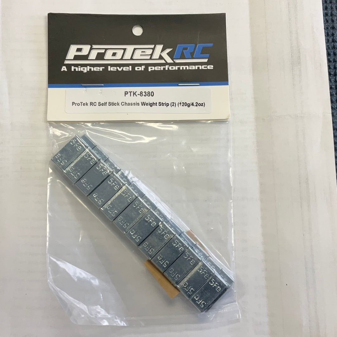 ProTek RC Self Stick Chassis Weight Strip (2) (120g/4.2oz)