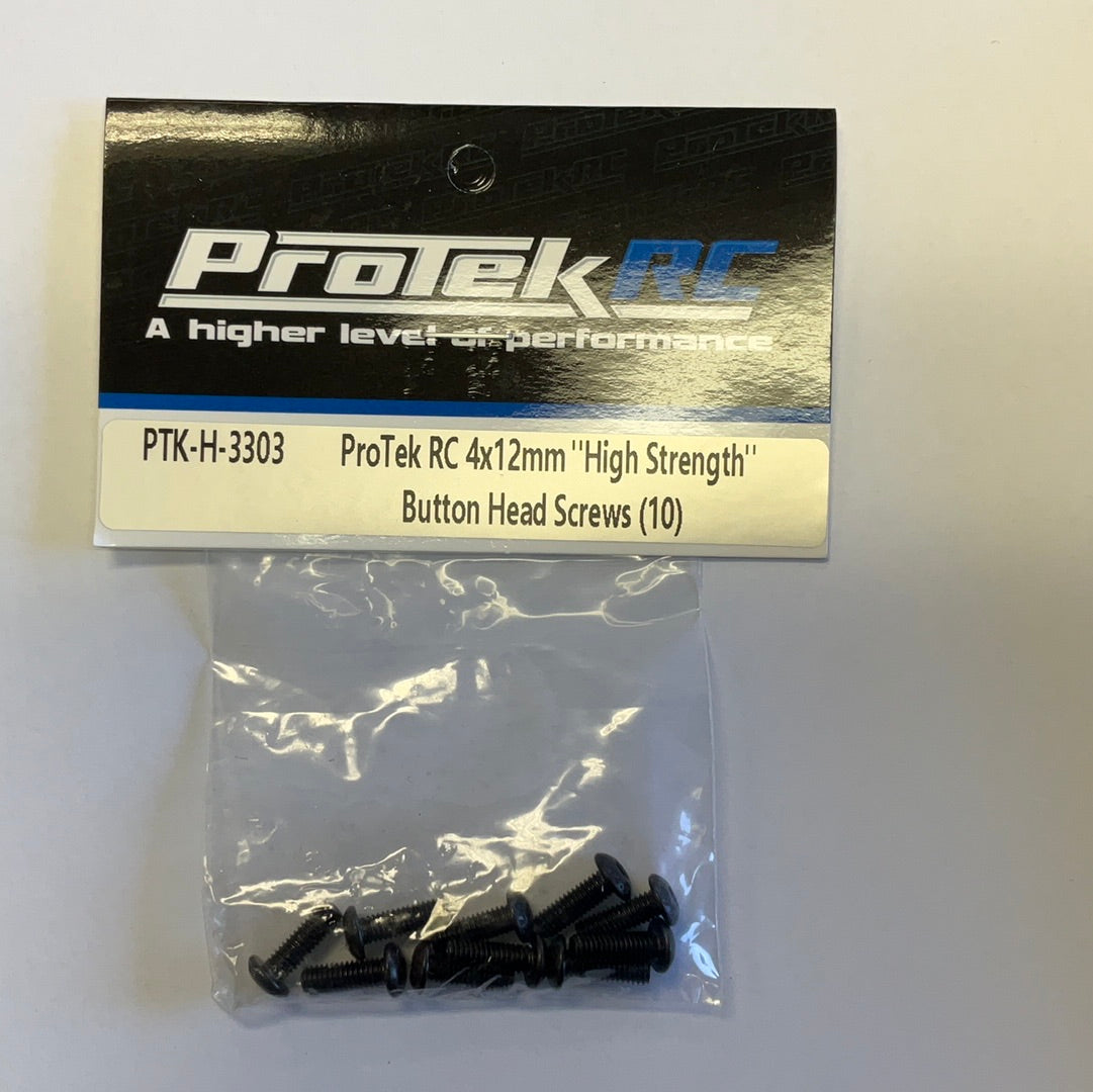 ProTek RC 4x12mm &quot;High Strength&quot; Button Head Screw (10)