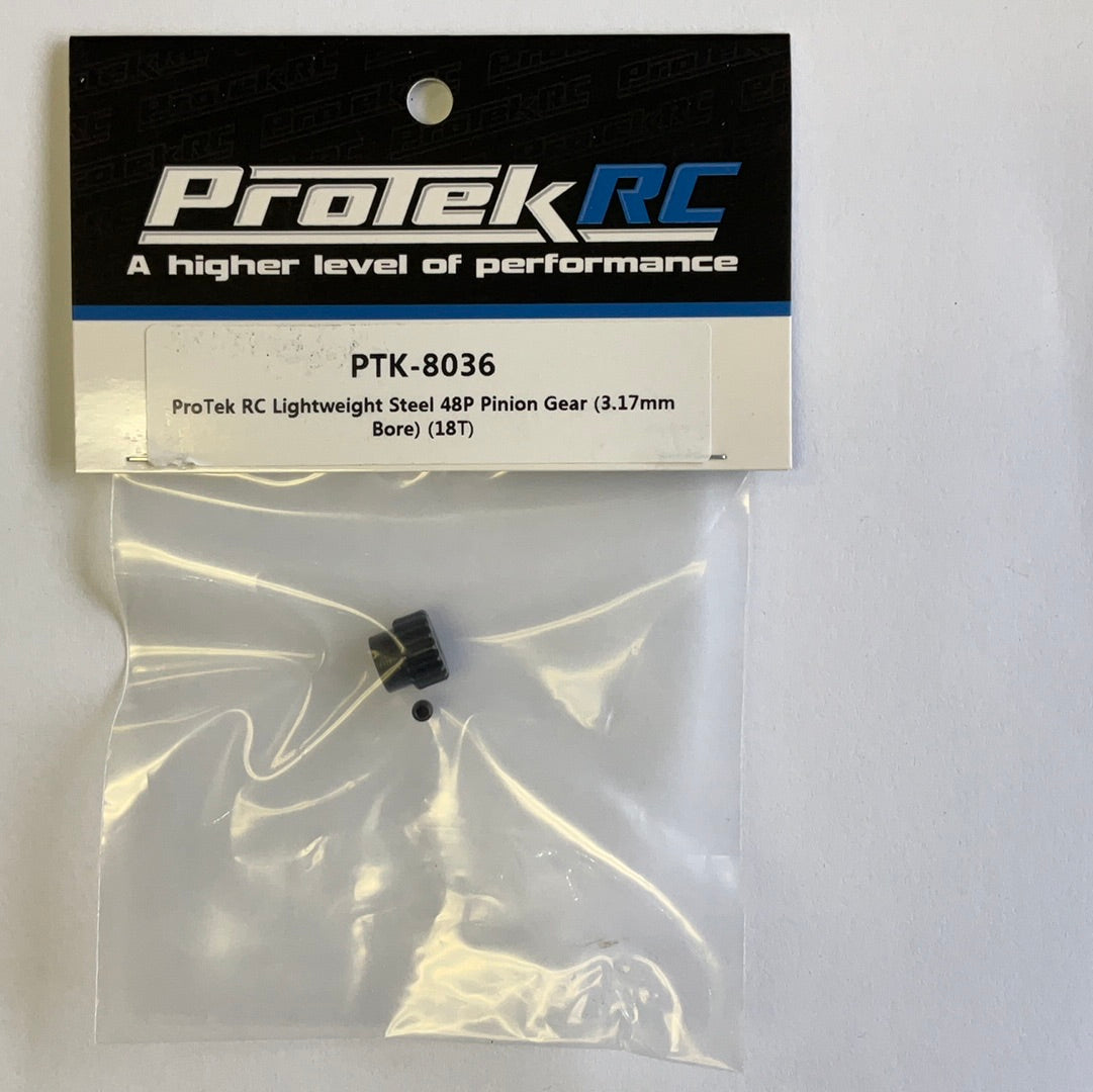 ProTek RC Lightweight Steel 48P Pinion Gear (3.17mm Bore) (18T)