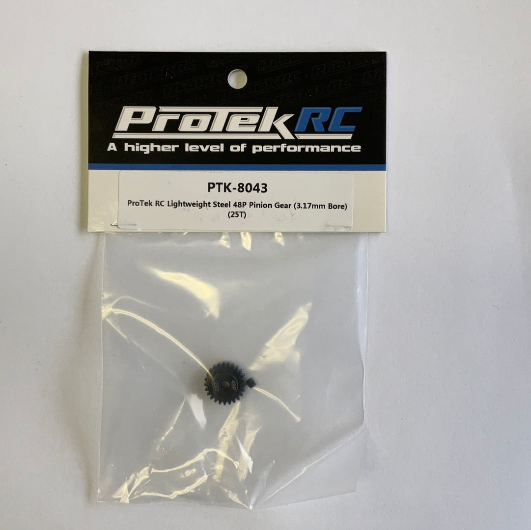 ProTek RC Lightweight Steel 48P Pinion Gear (3.17mm Bore) (25T)