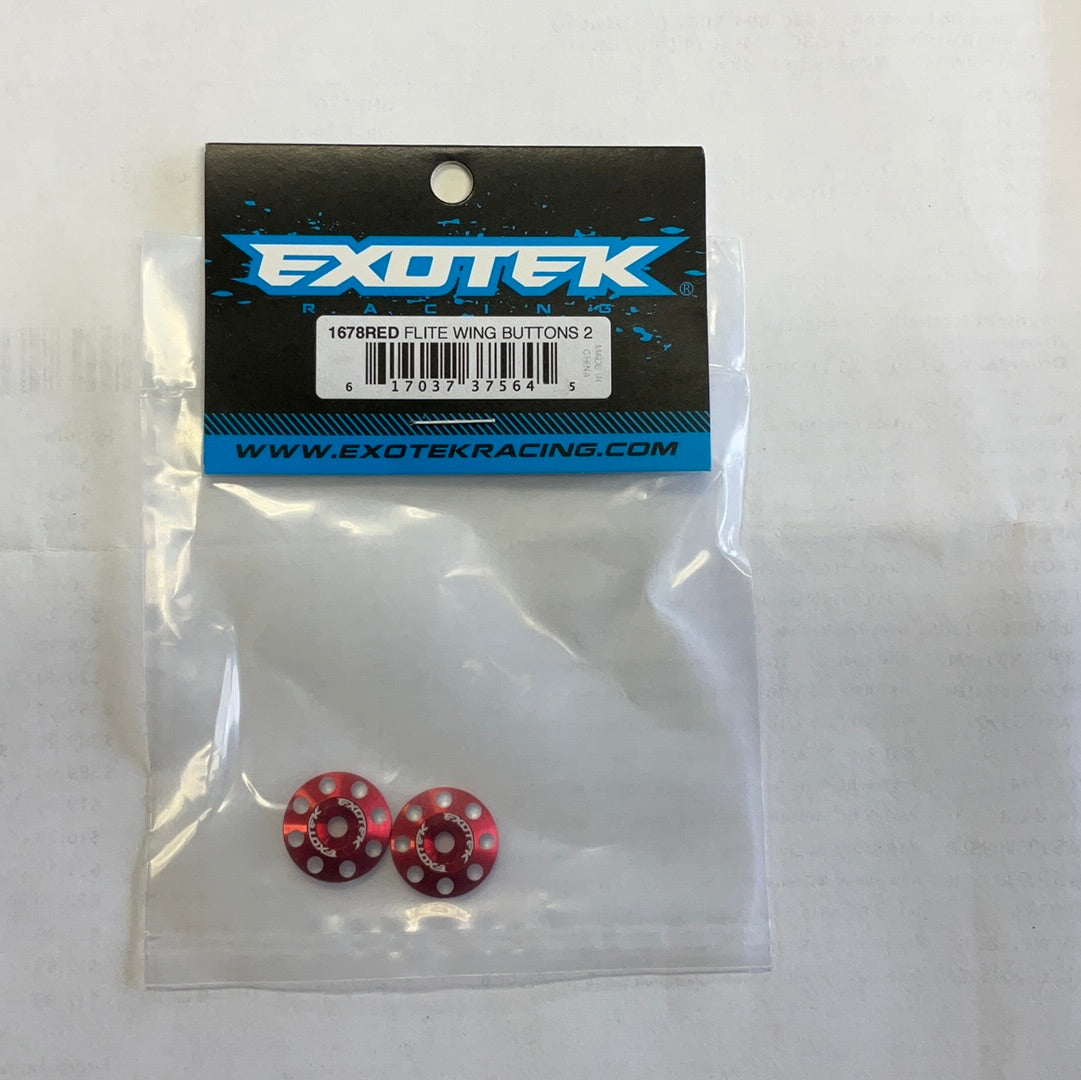 Exotek Flite V2 16mm Aluminum Wing Buttons (2)