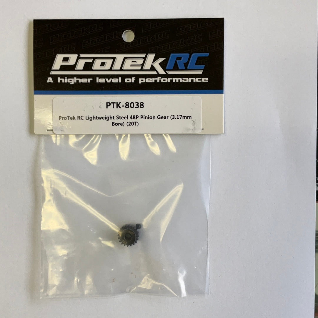 ProTek RC Lightweight Steel 48P Pinion Gear (3.17mm Bore) (20T)