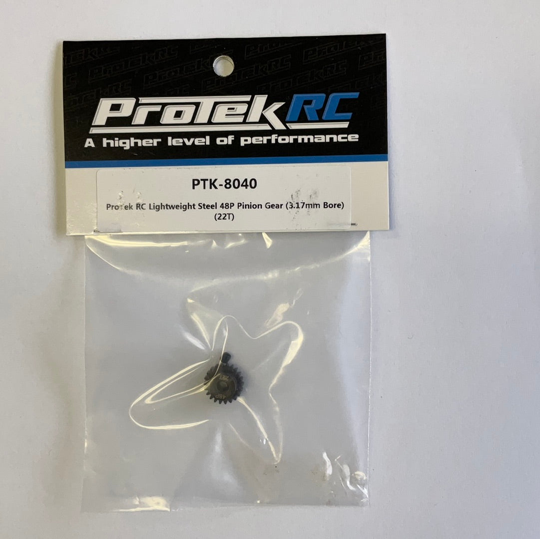 ProTek RC Lightweight Steel 48P Pinion Gear (3.17mm Bore) (22T)