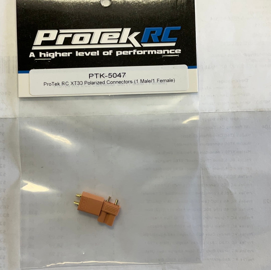 ProTek RC XT30 Polarized Connectors (1 Male/1 Female)