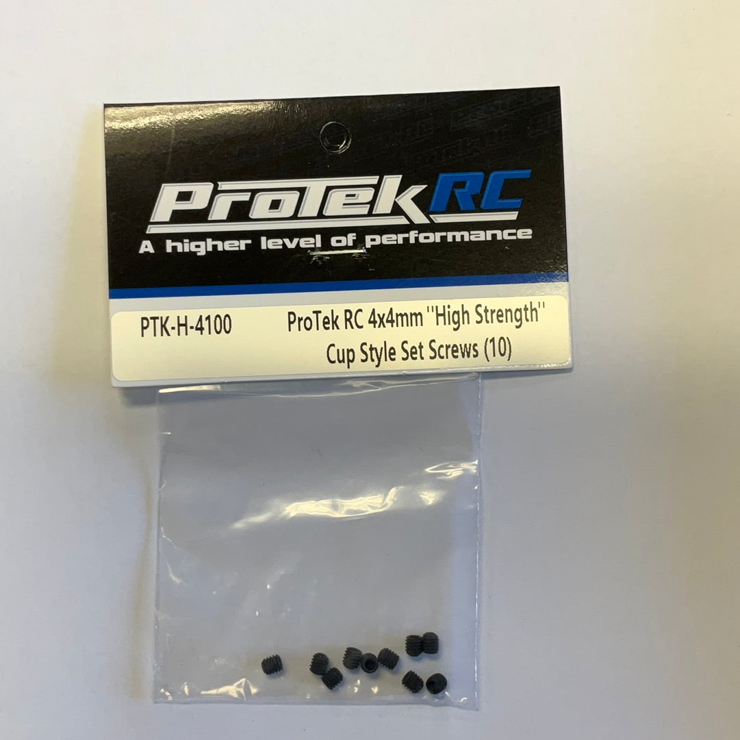 ProTek RC 4x4mm &quot;High Strength&quot; Cup Style Set Screws (10)