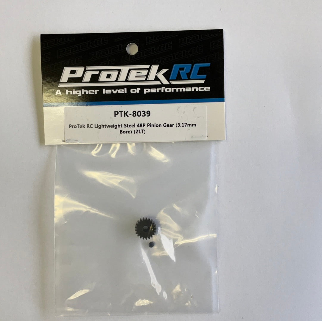 ProTek RC Lightweight Steel 48P Pinion Gear (3.17mm Bore) (21T)